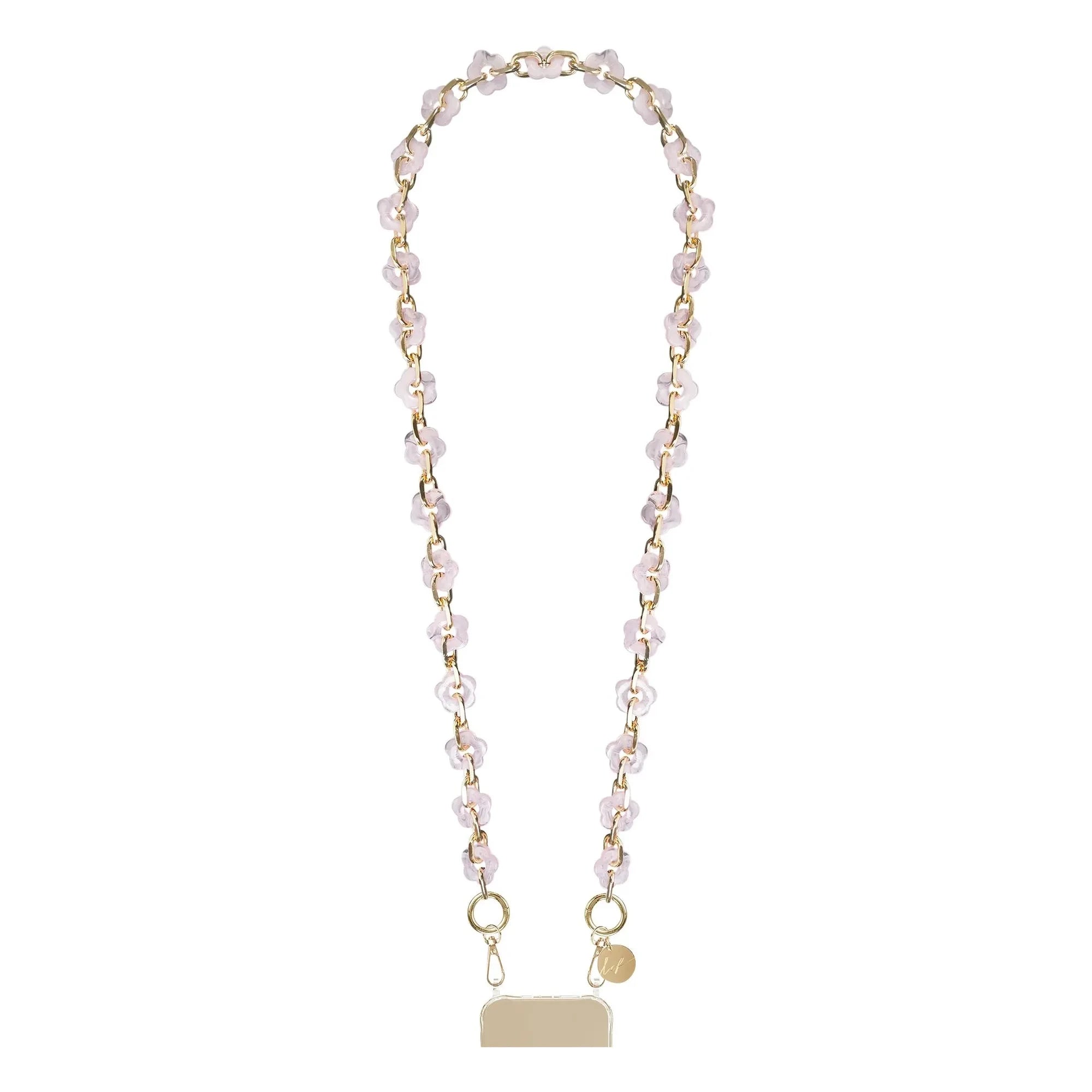 LaCoqueFrançaise - Cassy Long Chain Flowers 120 cm | Pink