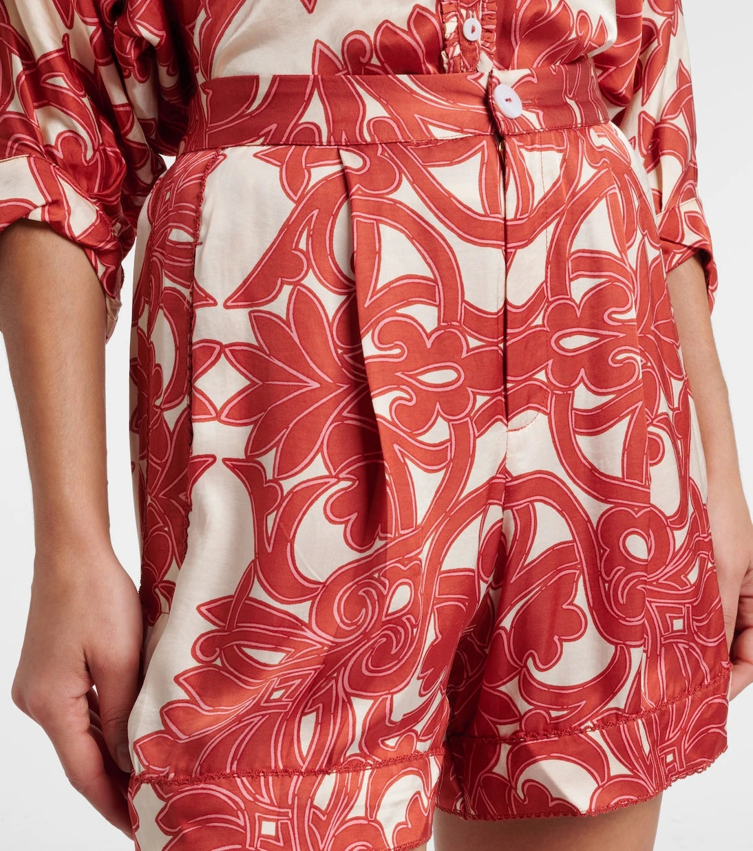 Poupette St Barth - Isabelle printed high-rise shorts