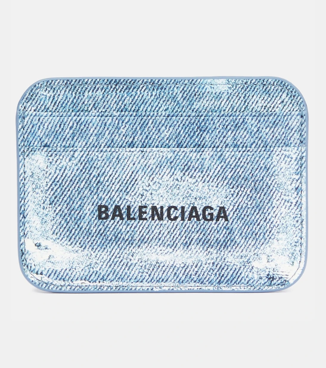 Balenciaga - Printed leather card holder
