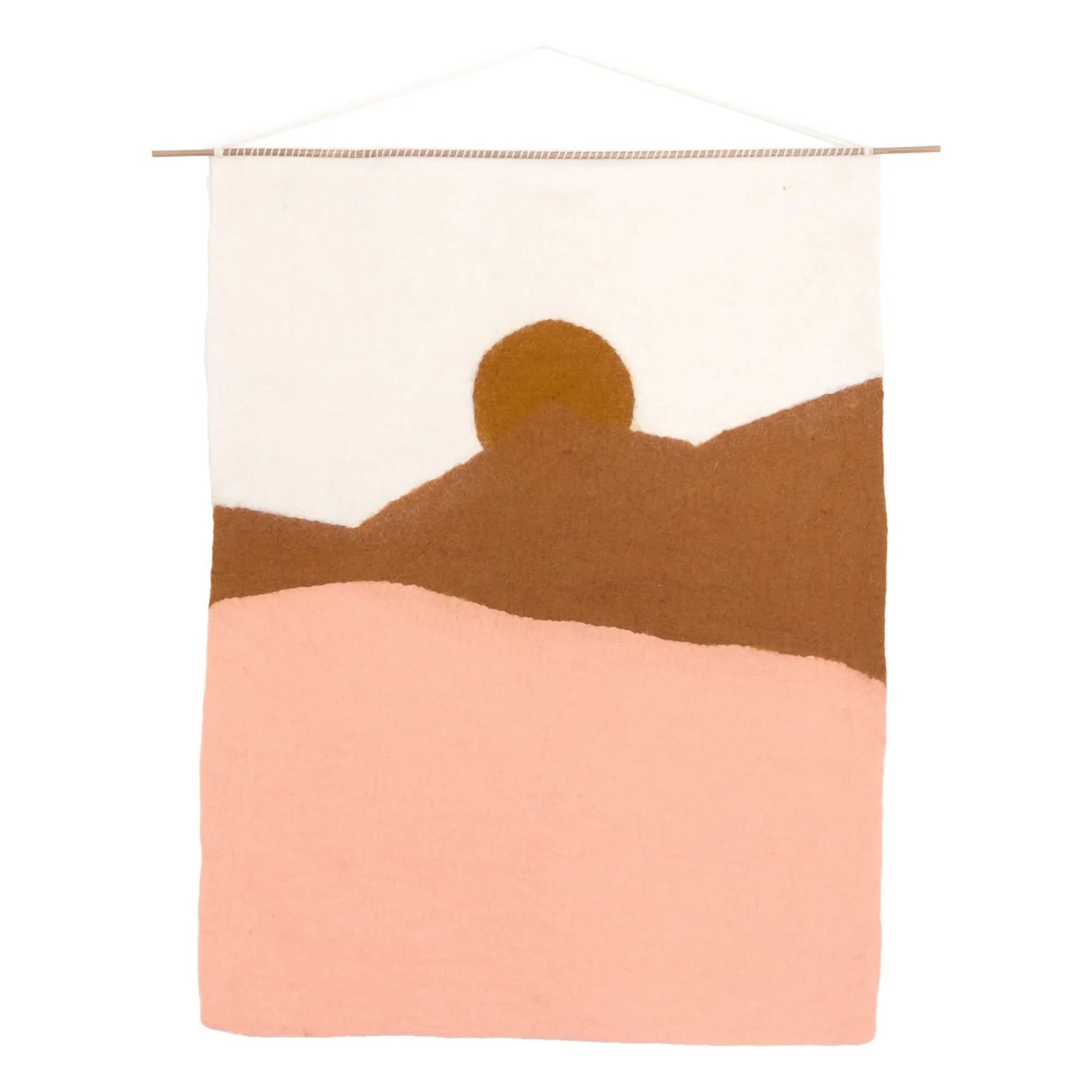 Muskhane - Morning wall hanging in felt | Blush