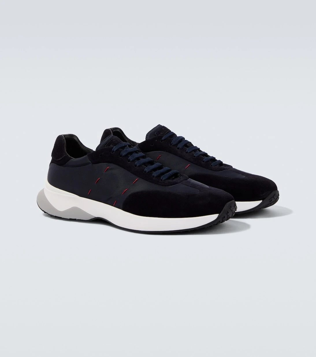 Kiton - Suede-trimmed sneakers