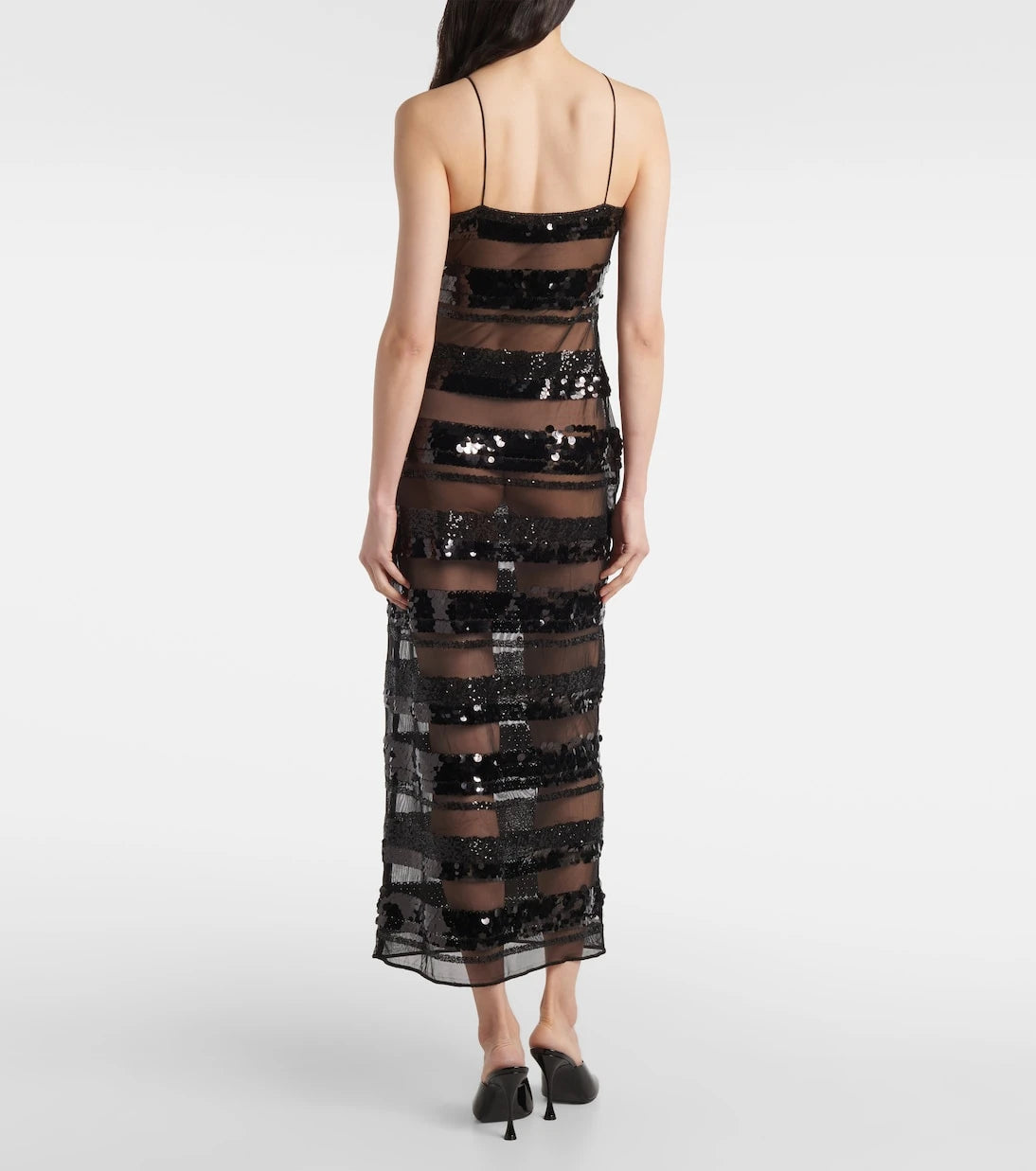 Oséree - Sequined striped maxi dress