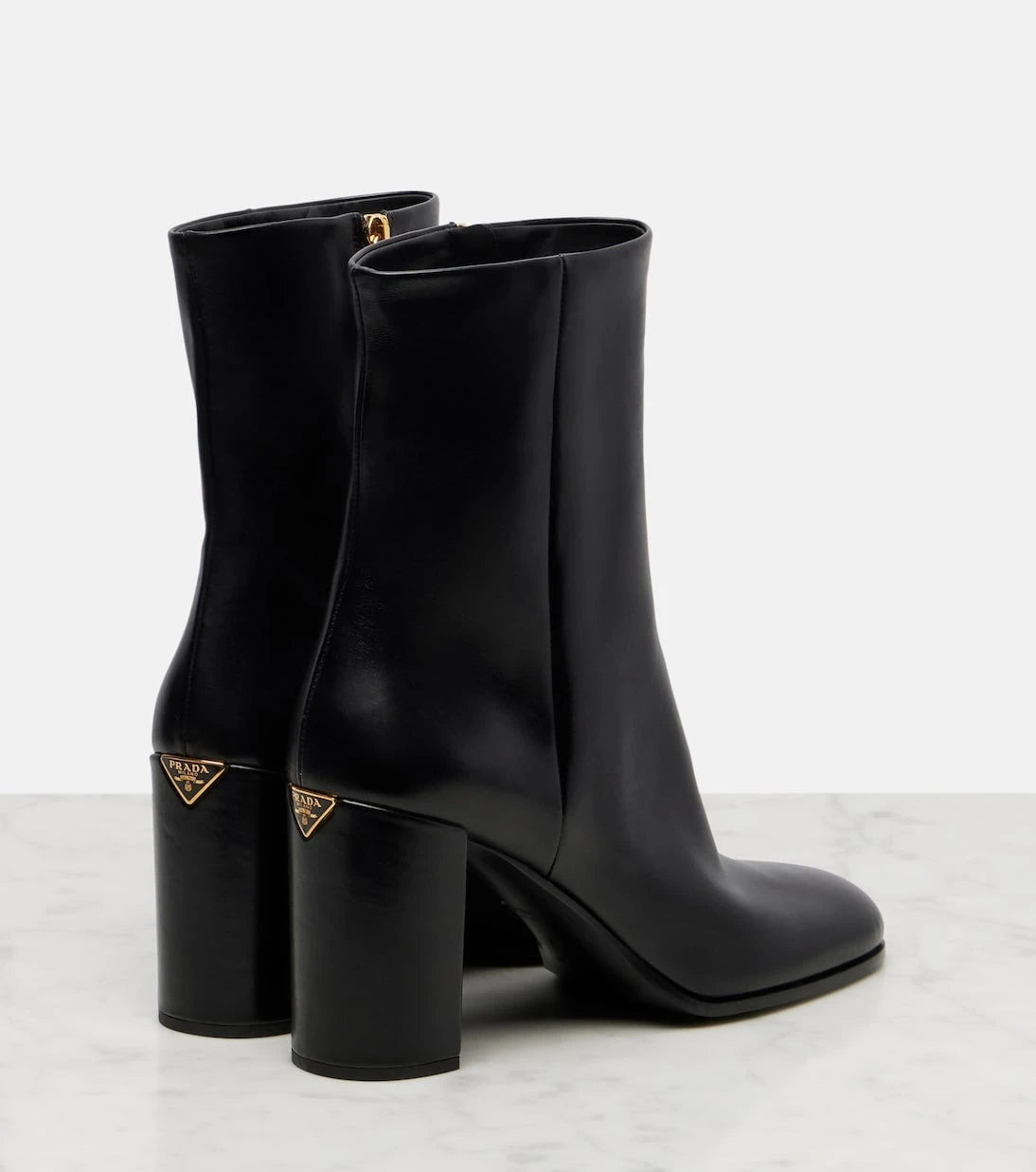Prada - 85 leather ankle boots