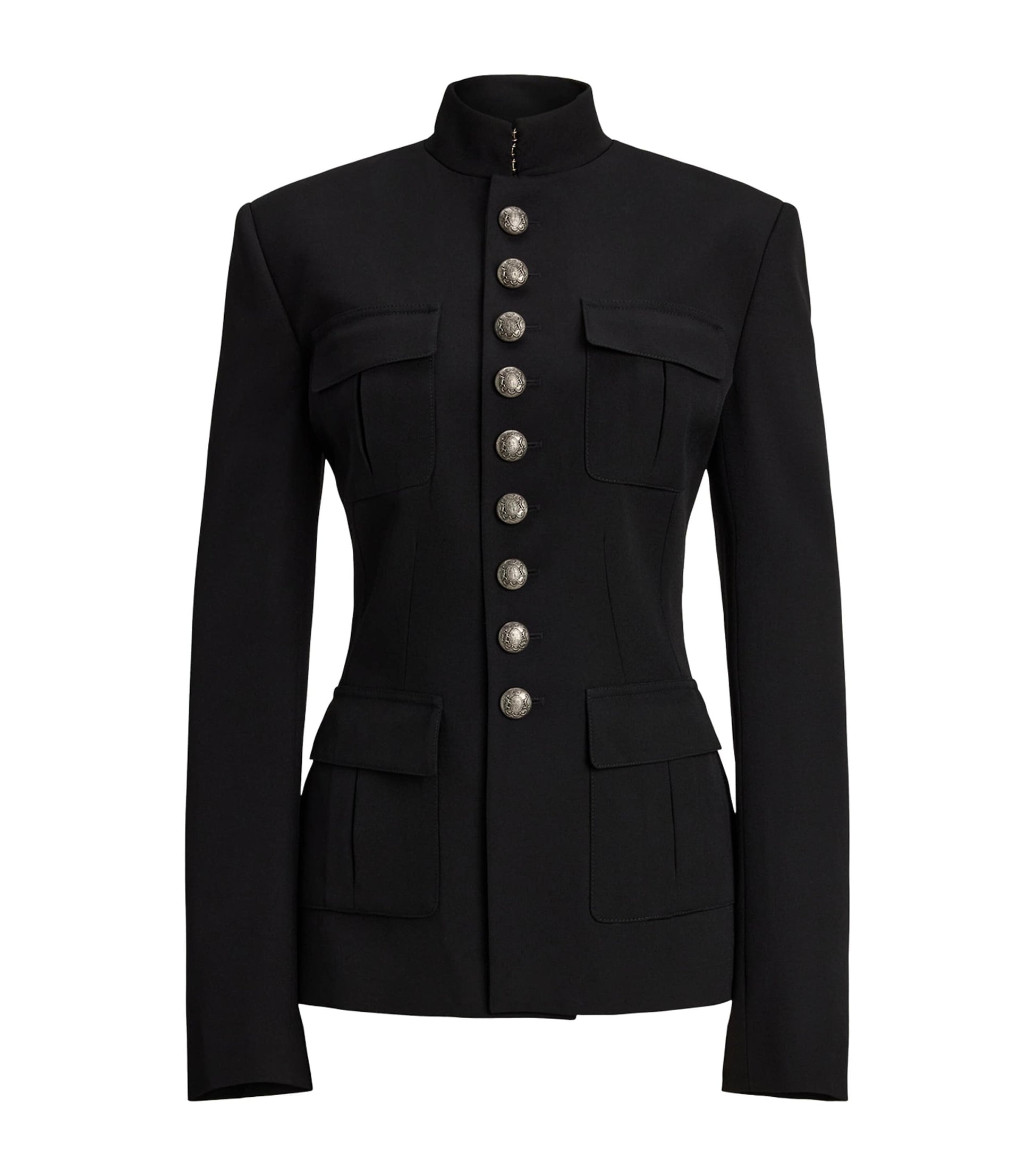 Ralph Lauren Collection Black Wool Grain de Poudre Eliza Jacket