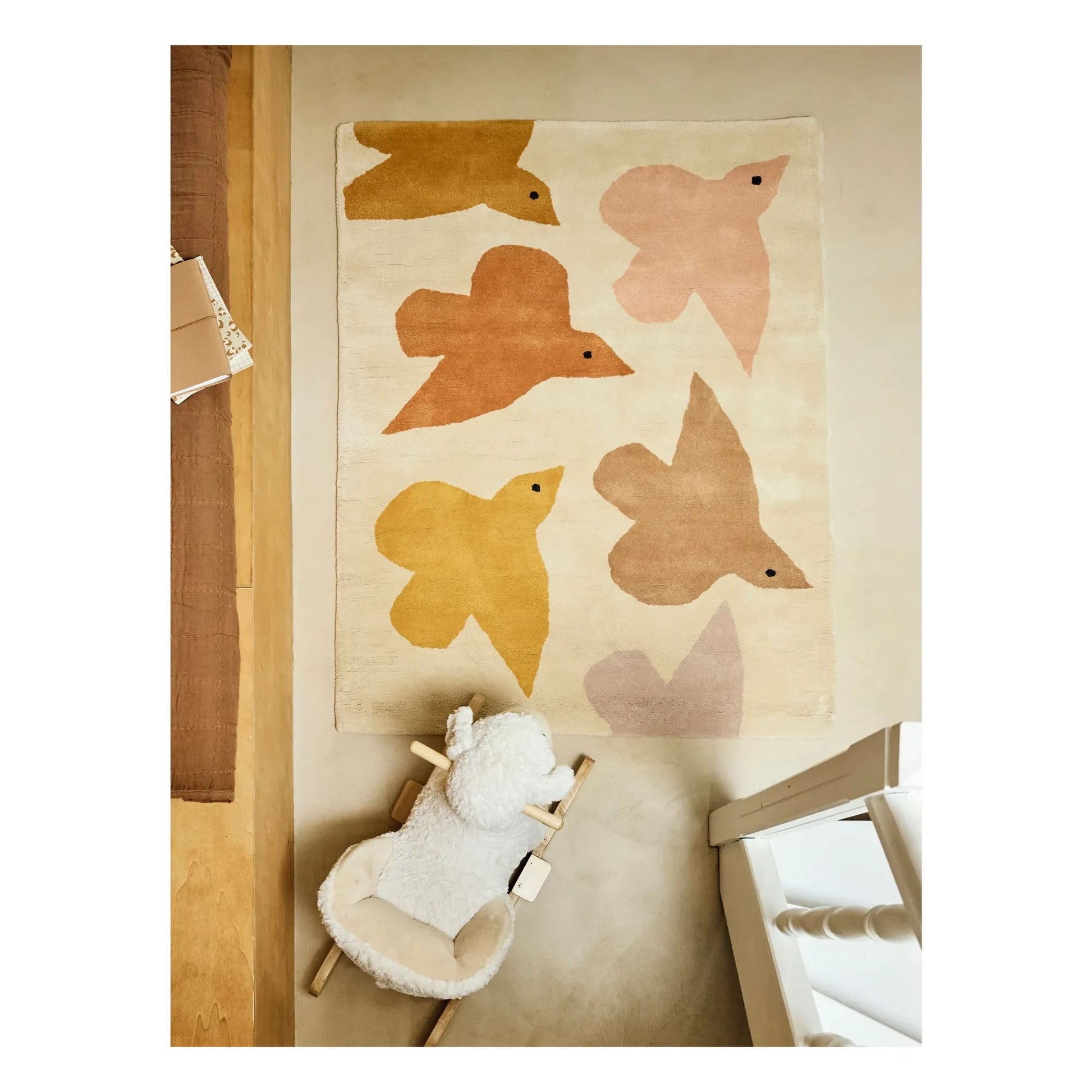 Bleuu-studio - Birds carpet | Ochre