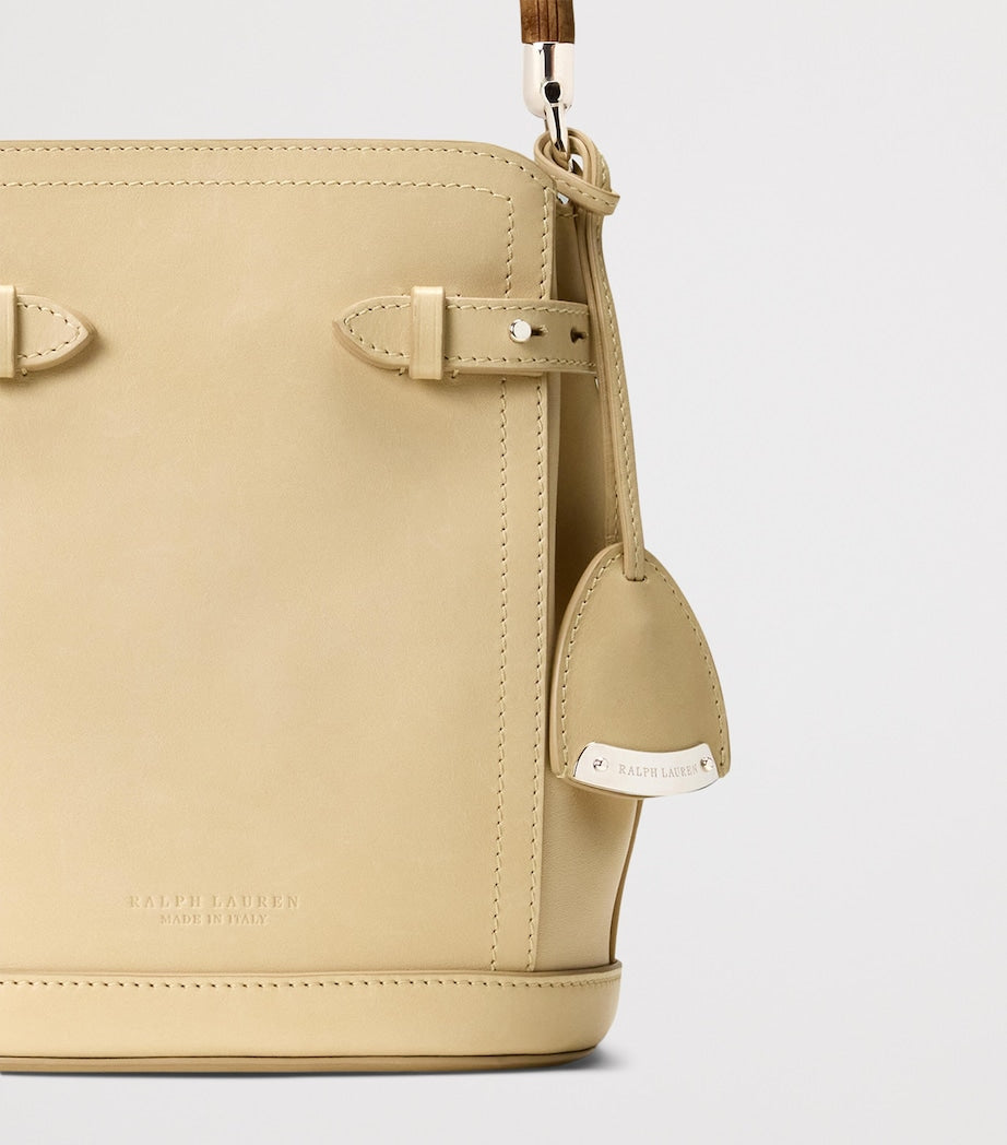 Ralph Lauren Collection Beige Small Leather RL 888 Bucket Bag