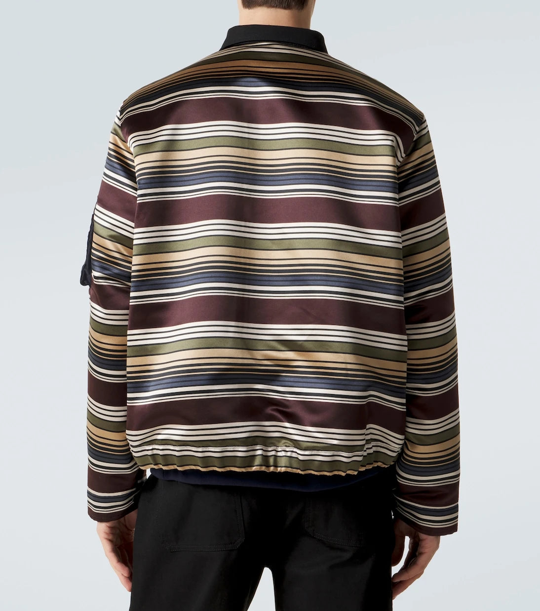 Sacai - Striped blouson jacket