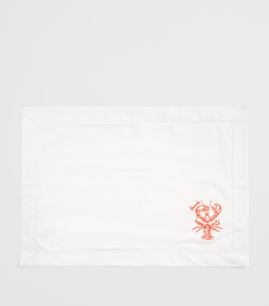 Linen Embroidered Sea Creature Placemats (Set of 4)