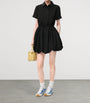 LOEWE Black Tie-Waist Mini Shirt Dress