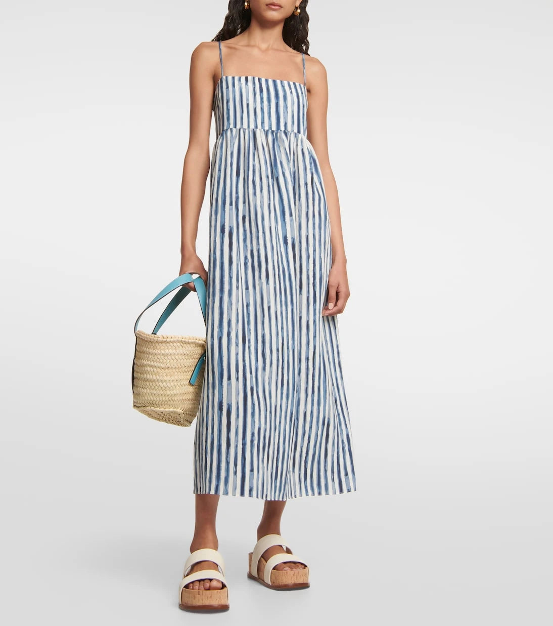 Vince - Striped midi dress