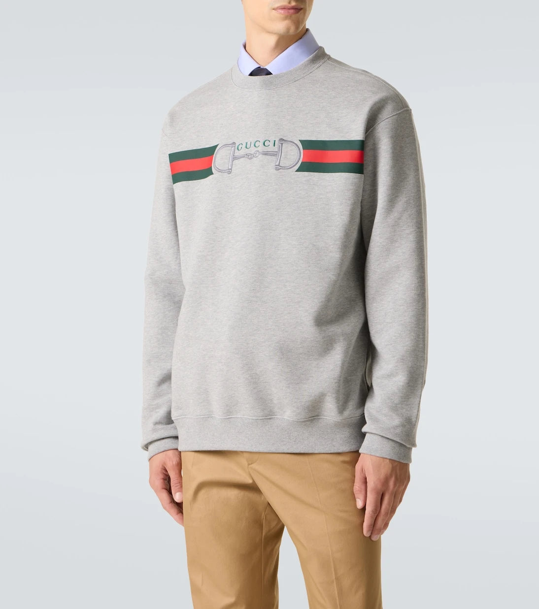 Gucci - Web Stripe cotton sweatshirt