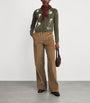 Weekend Max Mara Beige Corduroy Straight Trousers