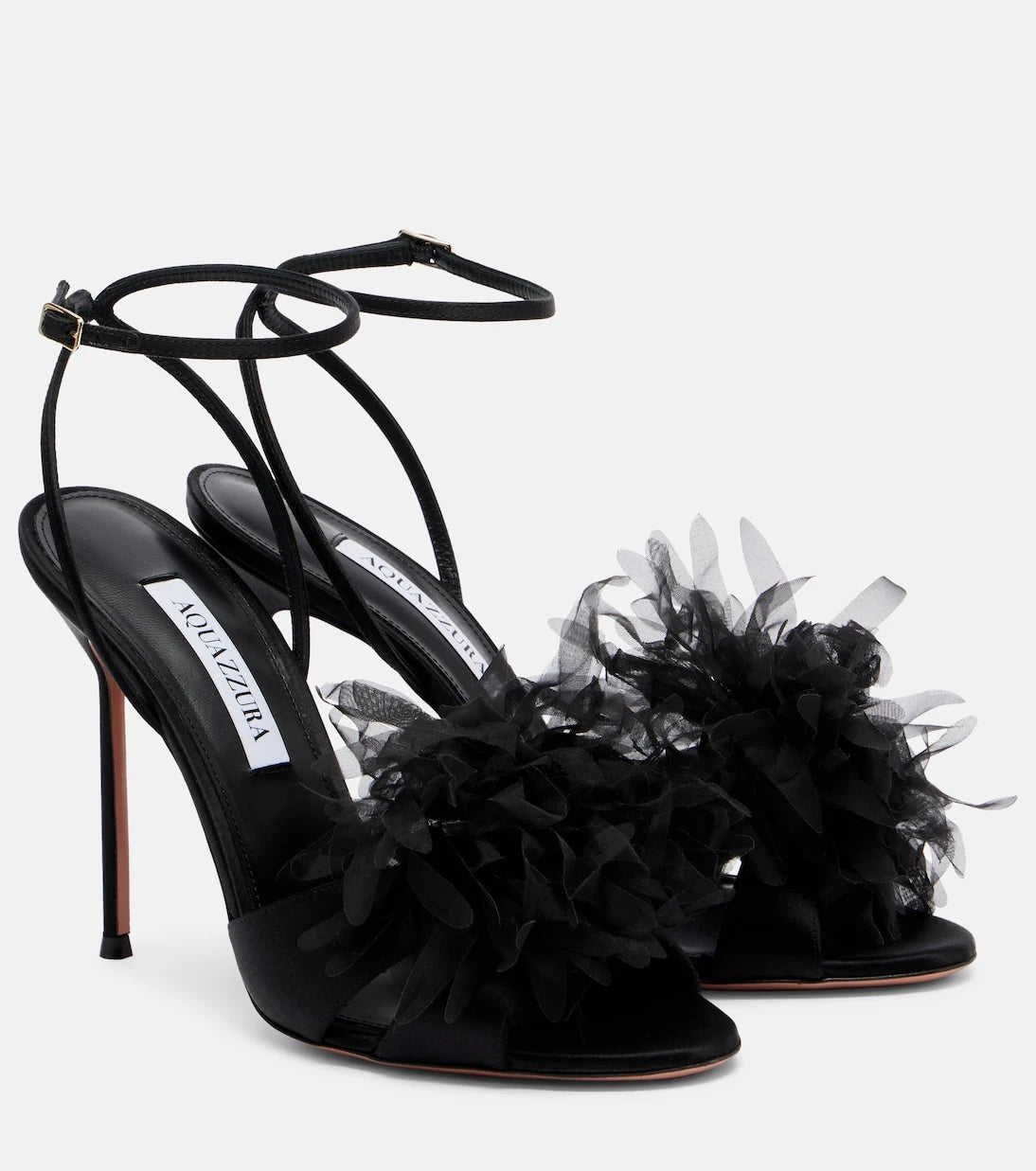 Aquazzura - Poème 105 satin slingback sandals