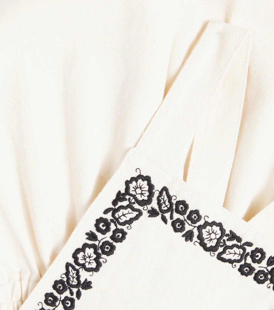 The New Society - Tamara embroidered denim overalls