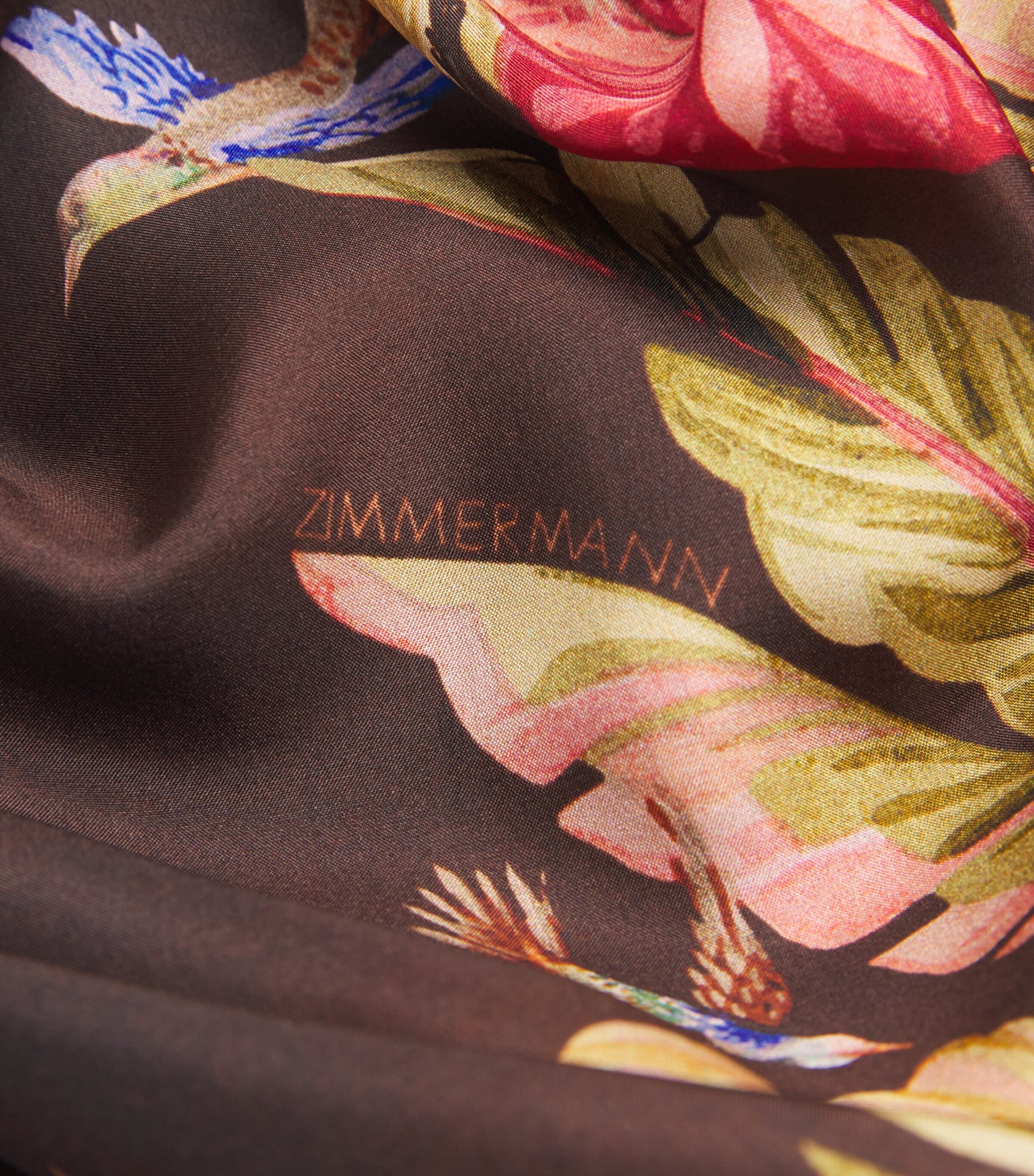 Zimmermann Burgundy Palm Ascension Tunic Midi Dress