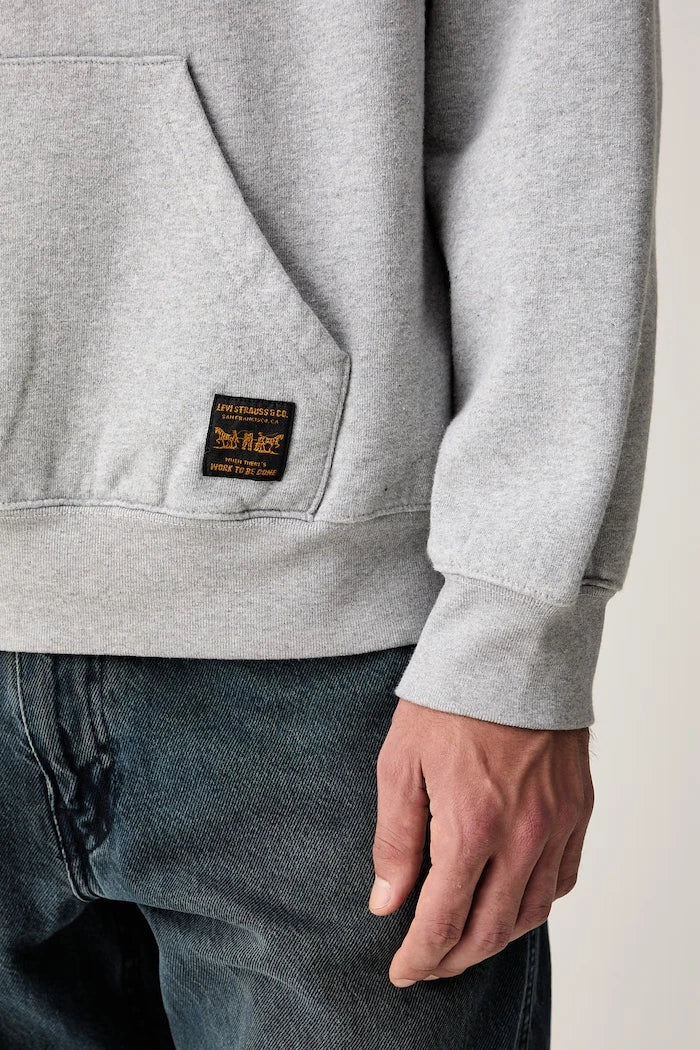 Levi's kapüşonlu erkek pamuklu sweatshirt WORKWEAR PO