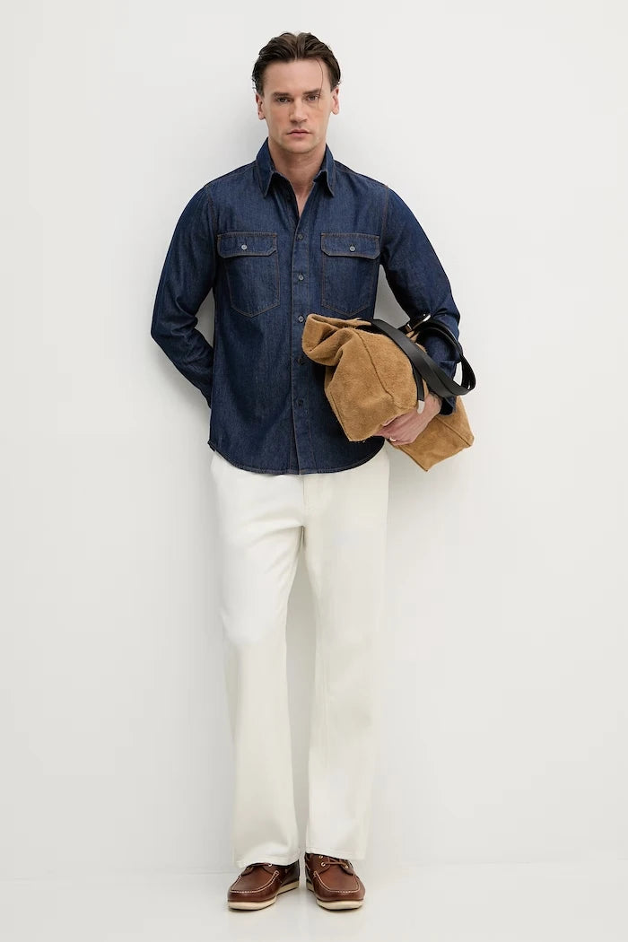 Sisley erkek denim gömlek