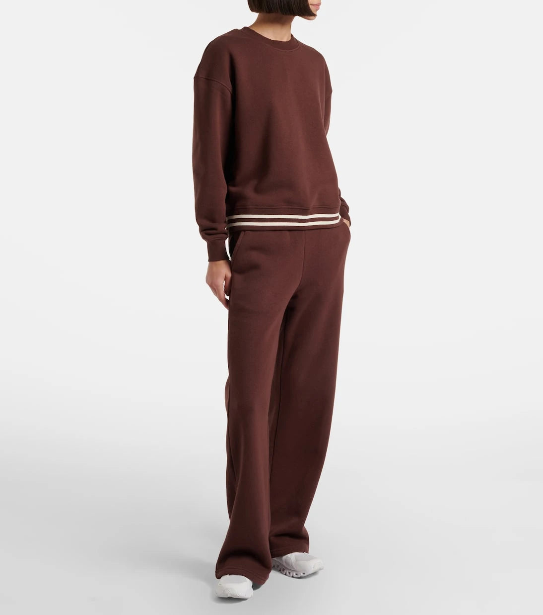The Upside - Striped cotton jersey sweatshirt