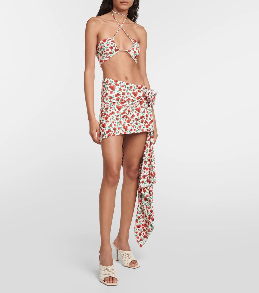 Magda Butrym - Floral appliqué miniskirt