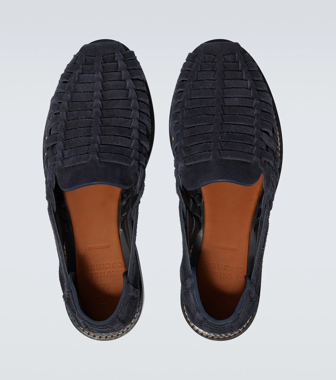 Brunello Cucinelli - Woven suede loafers
