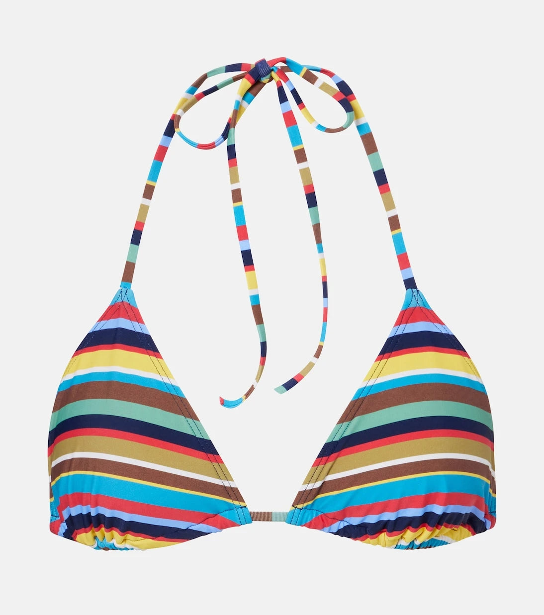 Staud - Lido striped halterneck bikini top