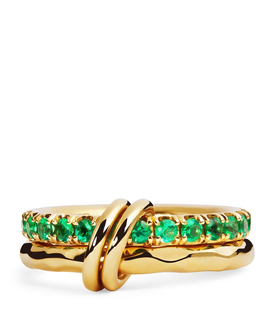 Yellow Gold and Emerald Vetra Vulcan Ring