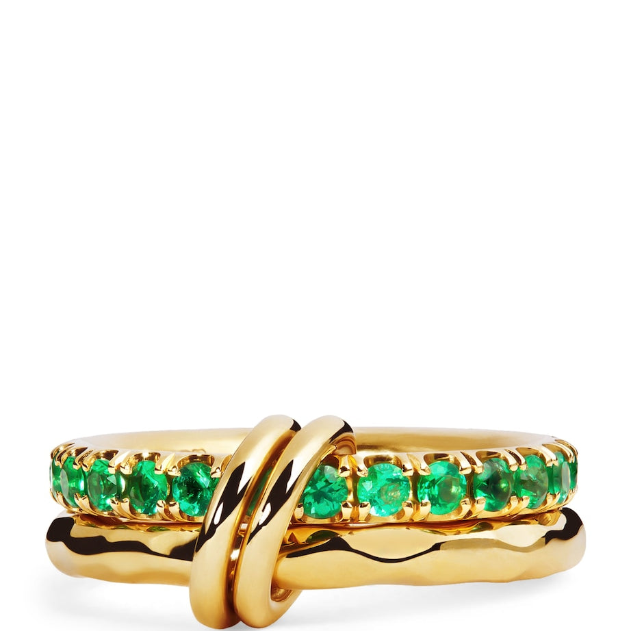 Yellow Gold and Emerald Vetra Vulcan Ring