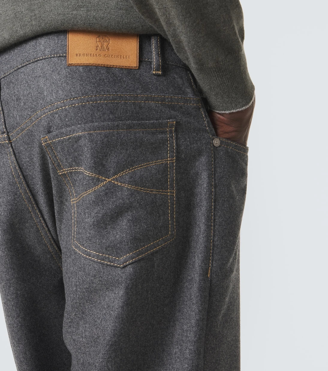 Brunello Cucinelli - Virgin wool flannel straight pants
