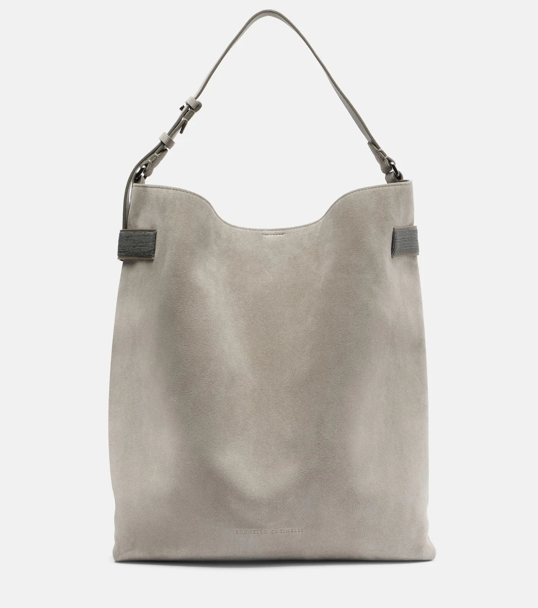 Brunello Cucinelli - Essence Monili Large suede tote bag