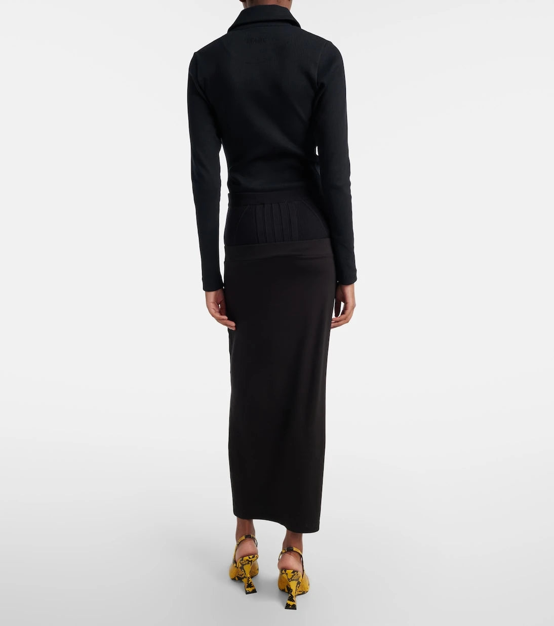 The Attico - Jersey midi skirt