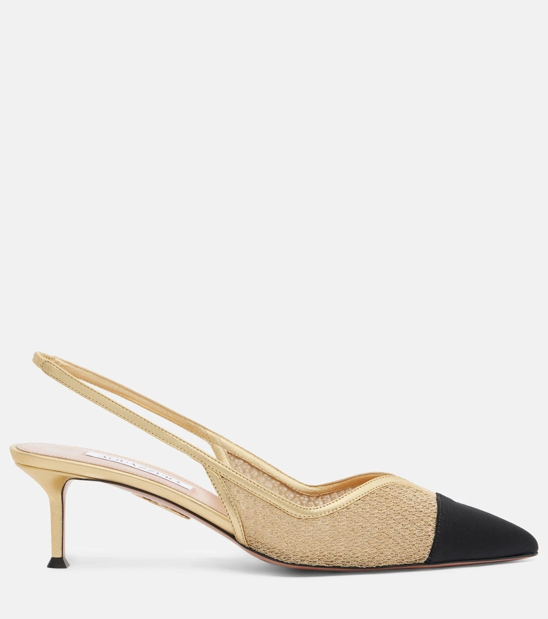 Aquazzura - Gia 50 mesh slingback pumps