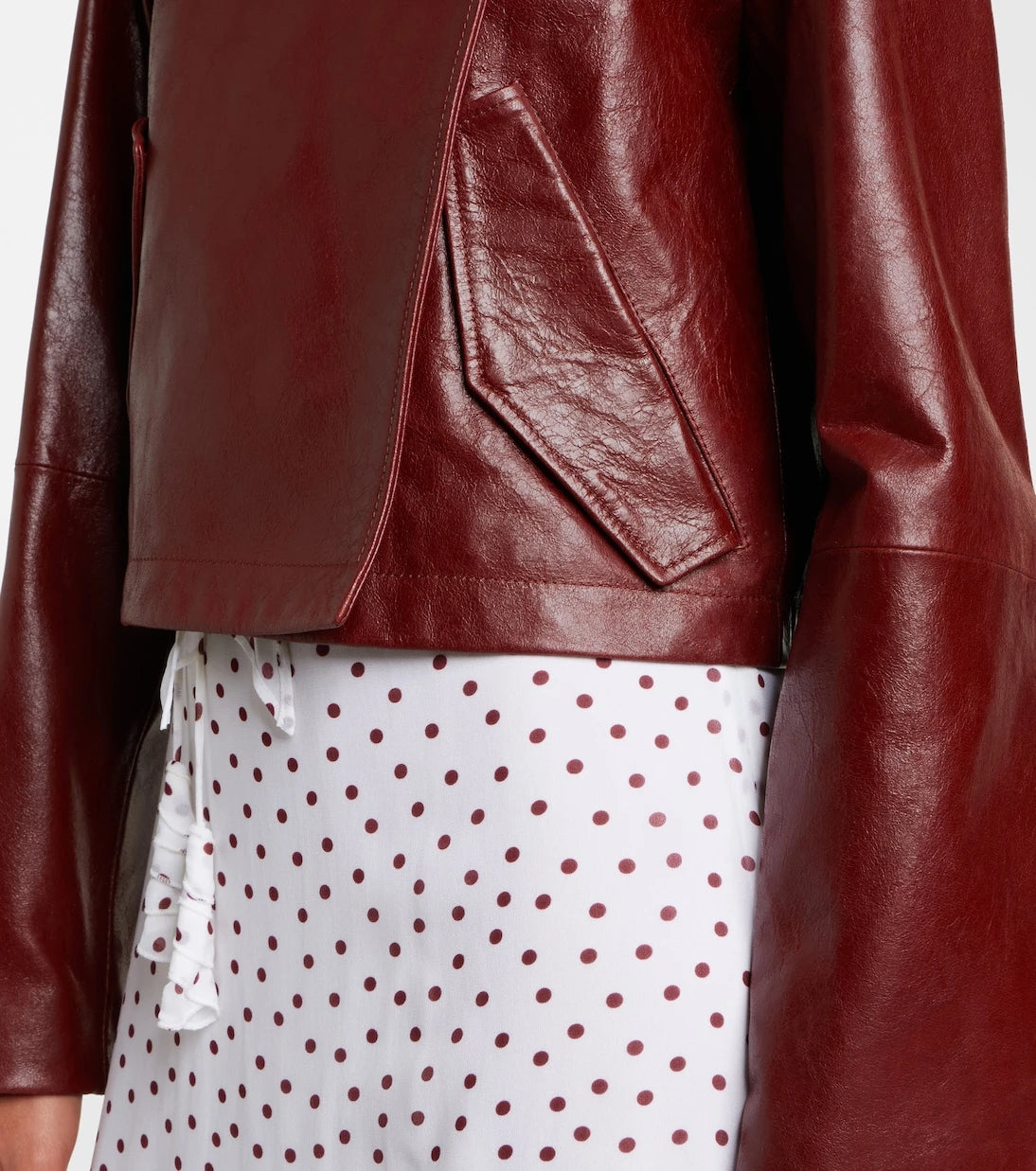 Dorothee Schumacher - Broken Shine cropped leather jacket