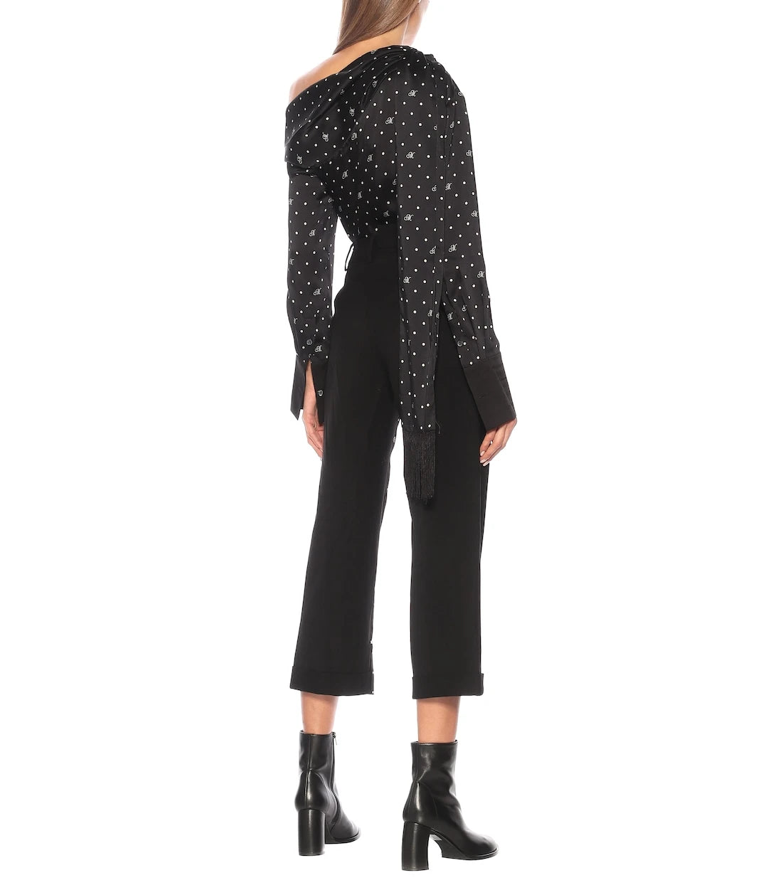 Monse - High-rise polka-dot stretch wool pants