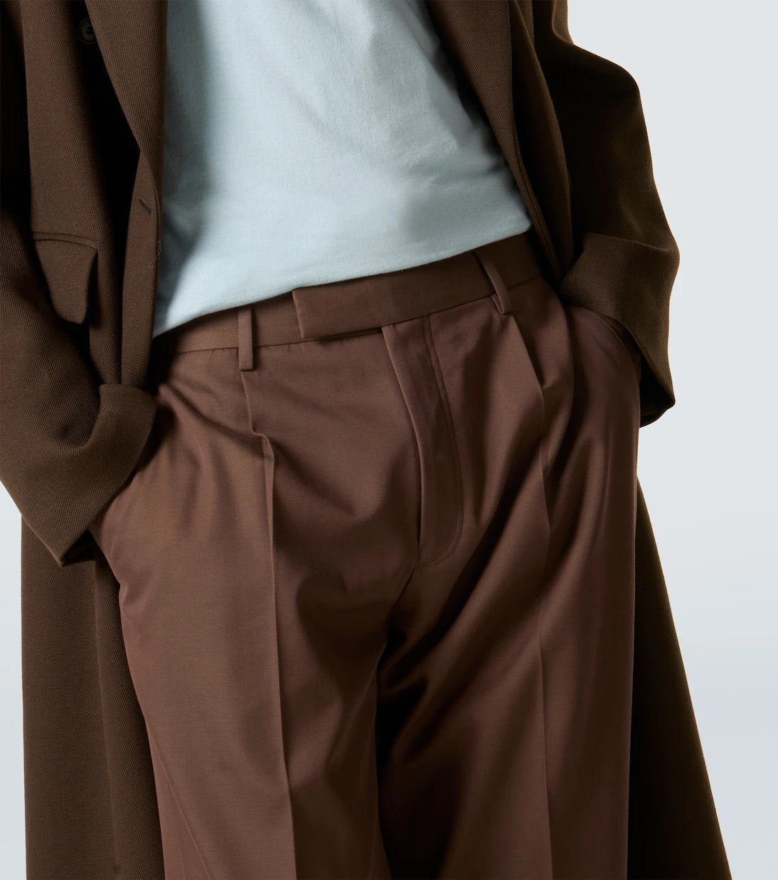 Zegna - Cotton and wool straight pants