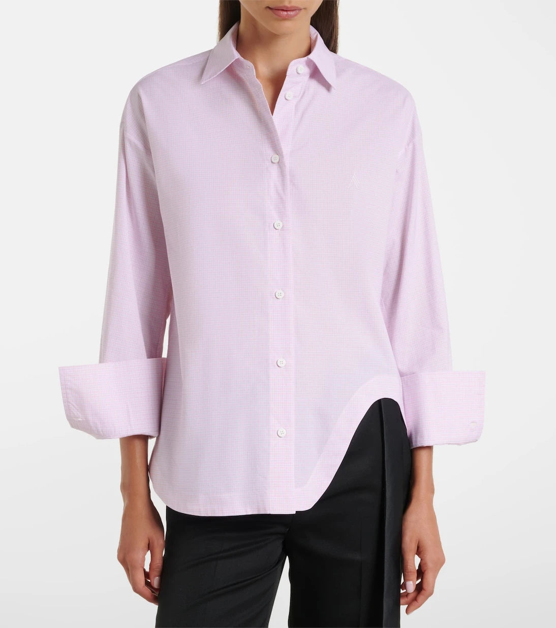 The Attico - Diana oversized checked cotton shirt