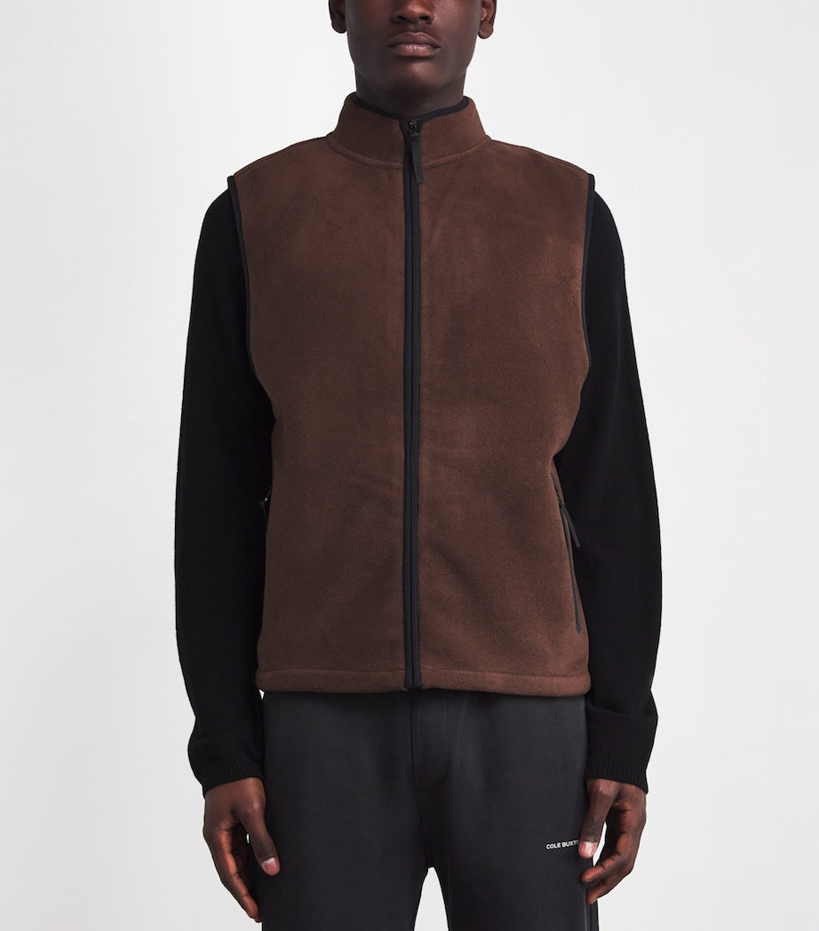 Skims Brown Polar Fleece Gilet