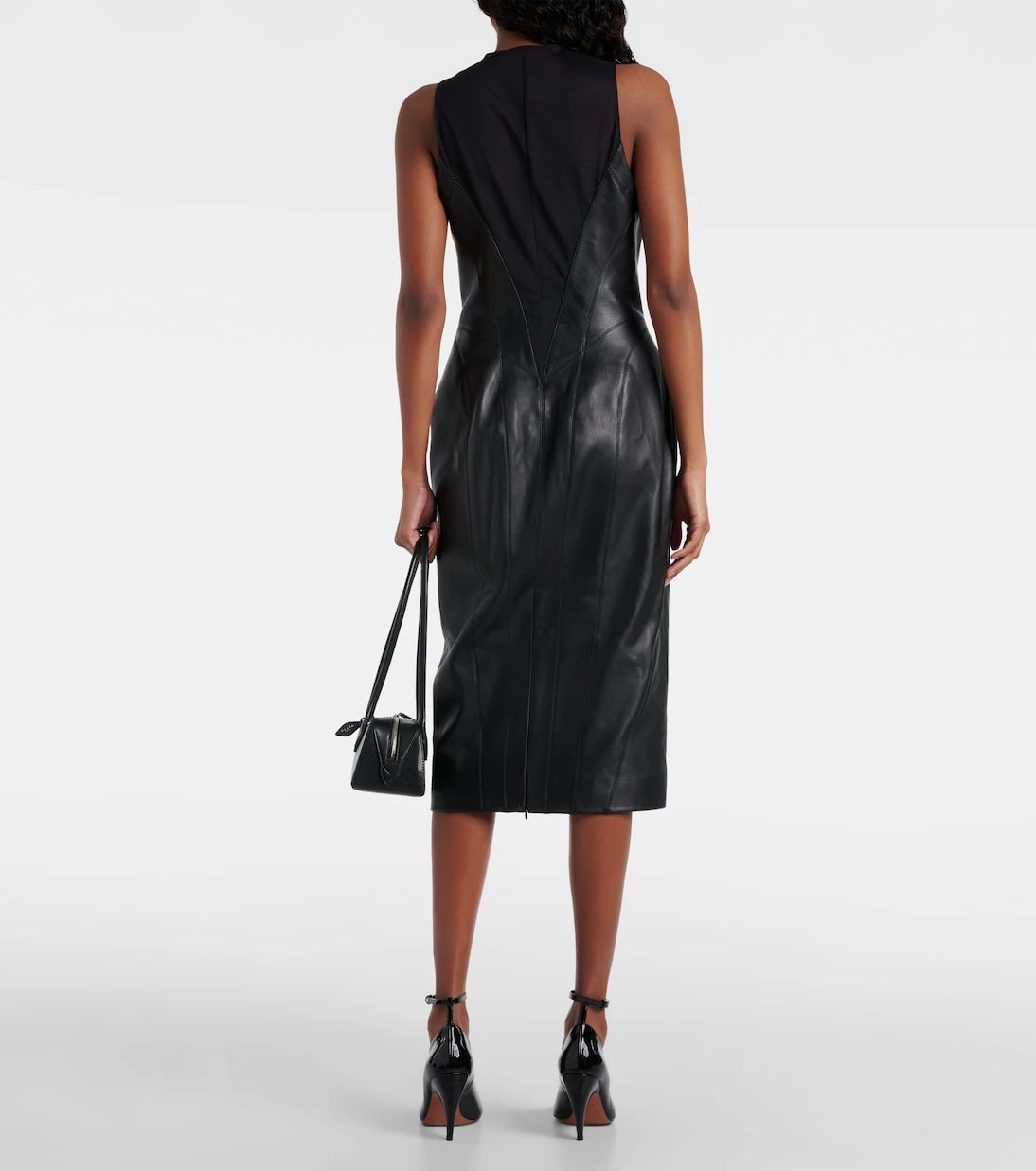 Alaïa - Leather midi dress
