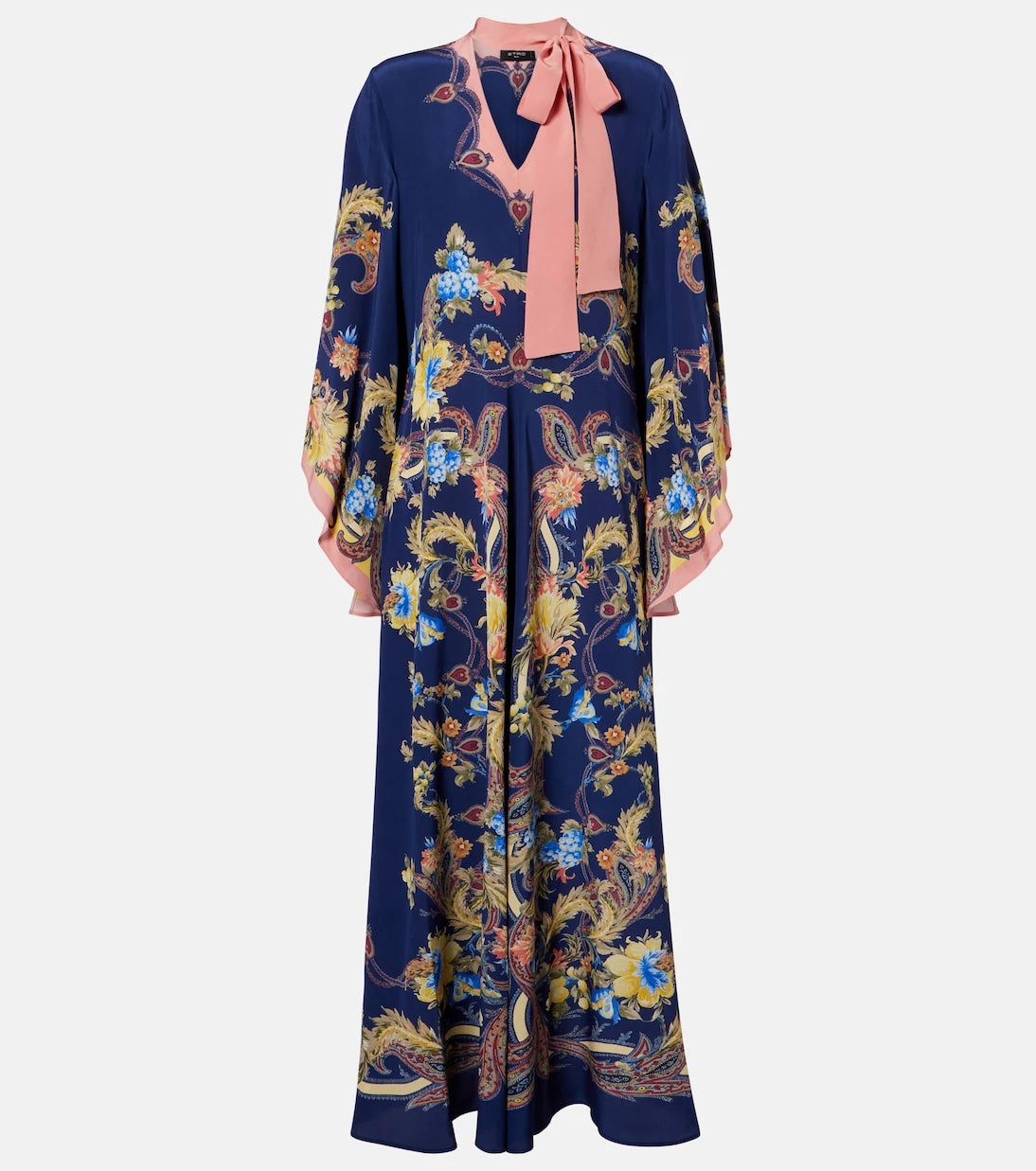 Etro - Paisley tie-neck silk maxi dress