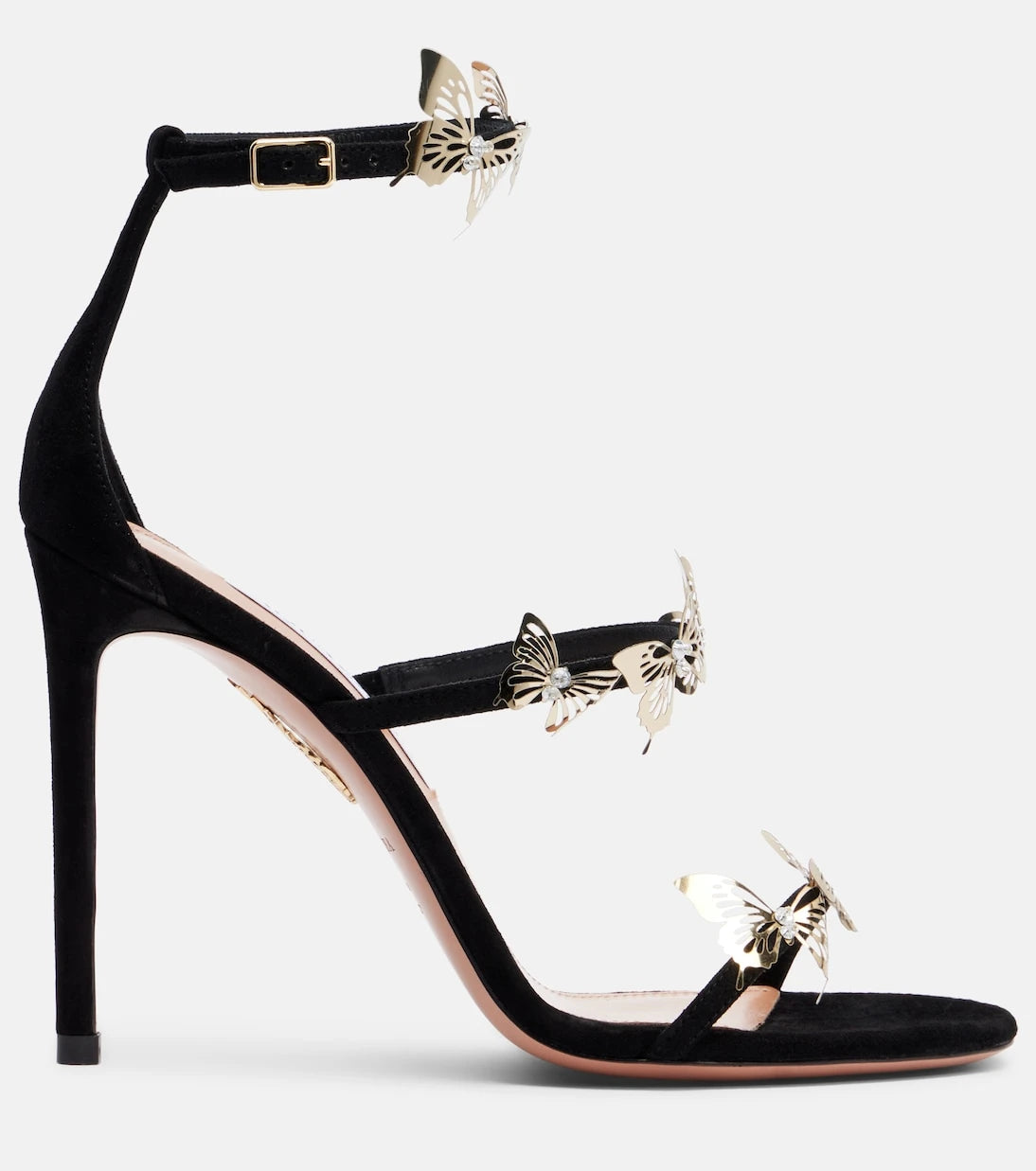 Aquazzura - Papillon Sauvage 105 suede sandals