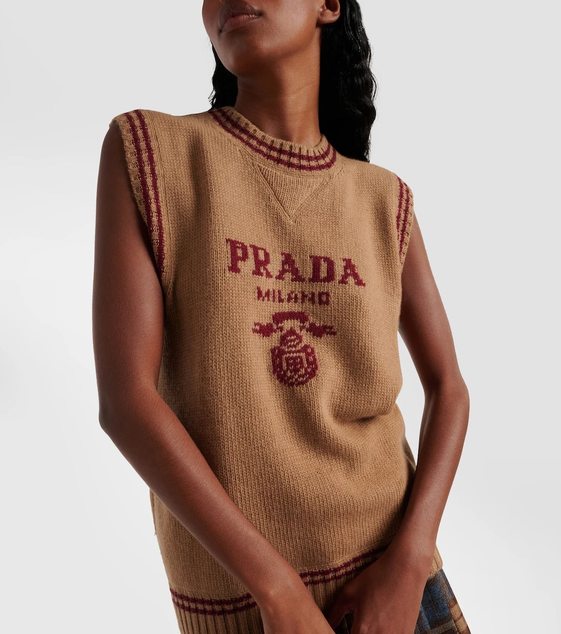 Prada - Logo wool and cashmere sweater vest