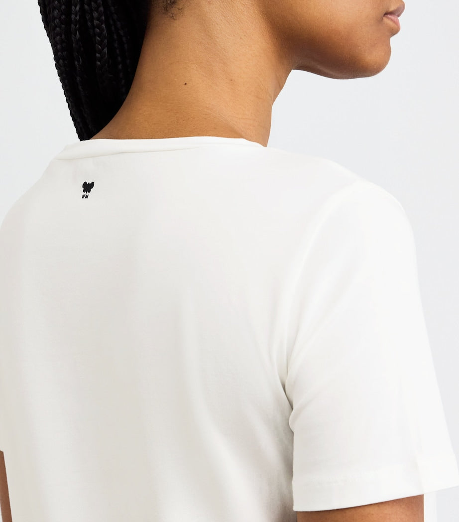 White Stretch-Cotton T-Shirt