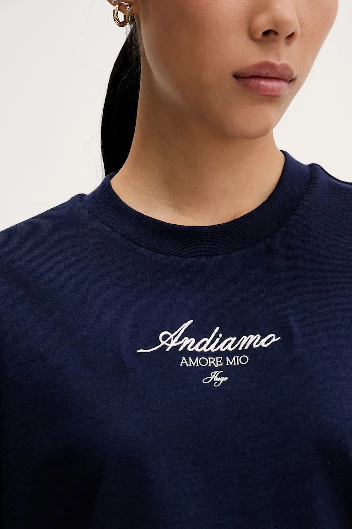 HUGO kadın pamuklu T-shirt Vintage Tee_25