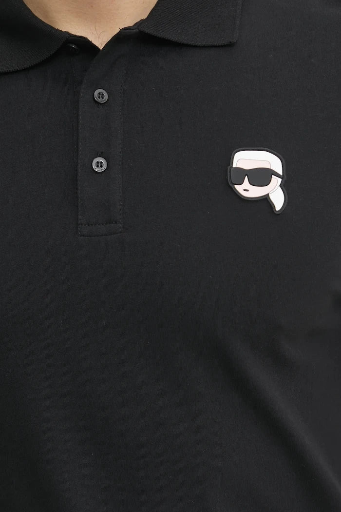 Памучна тениска с яка Karl Lagerfeld