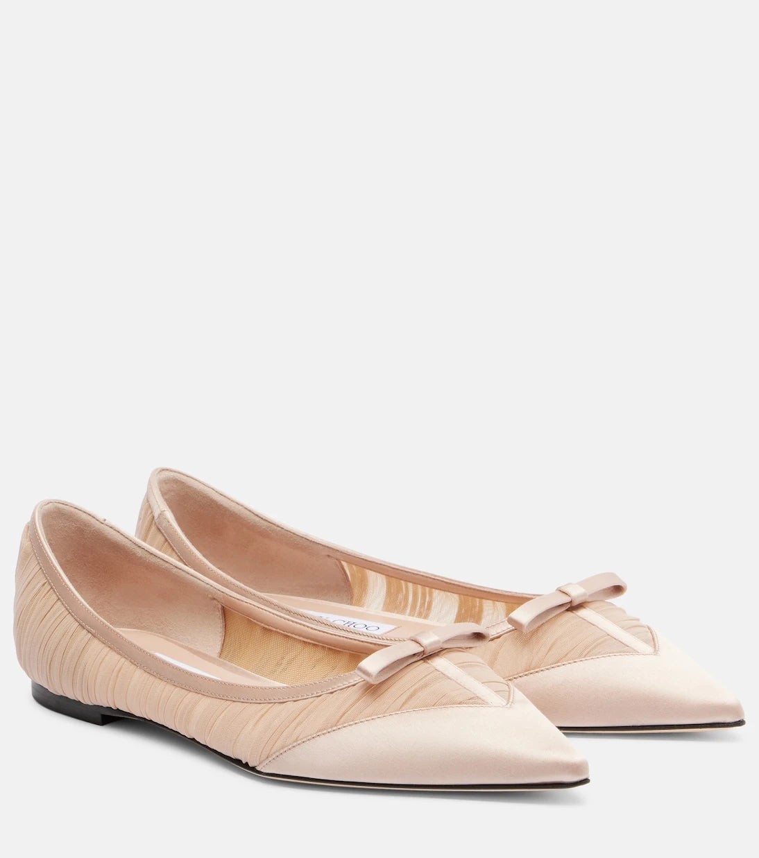 Jimmy Choo - Love mesh and satin ballet flats