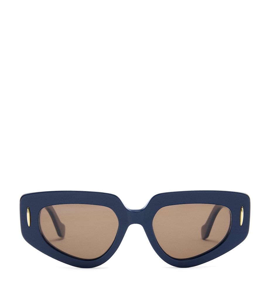 LOEWE Navy Small Acetate Butterfly Screen Sunglasses