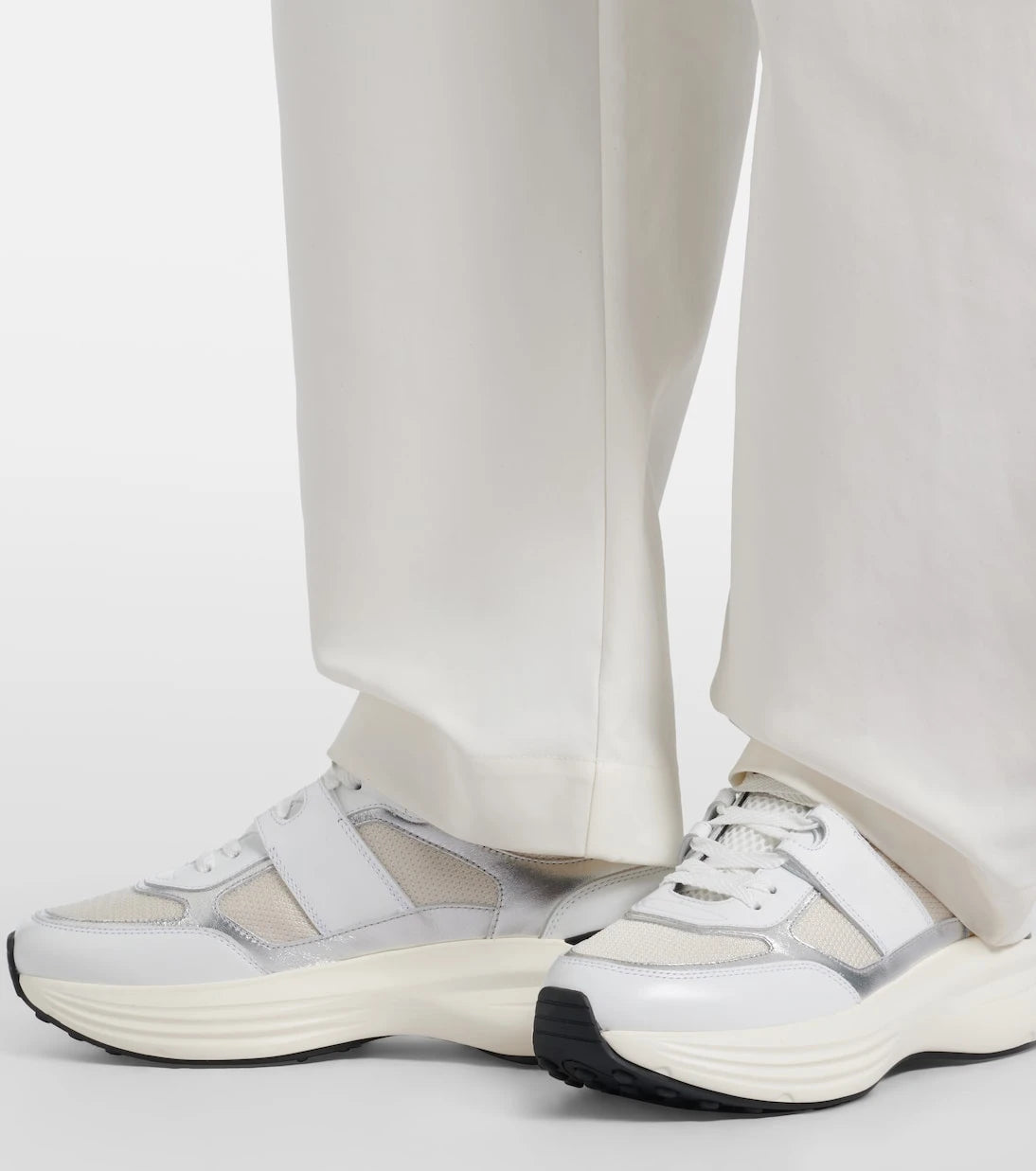 Tod's - Leather-trimmed sneakers