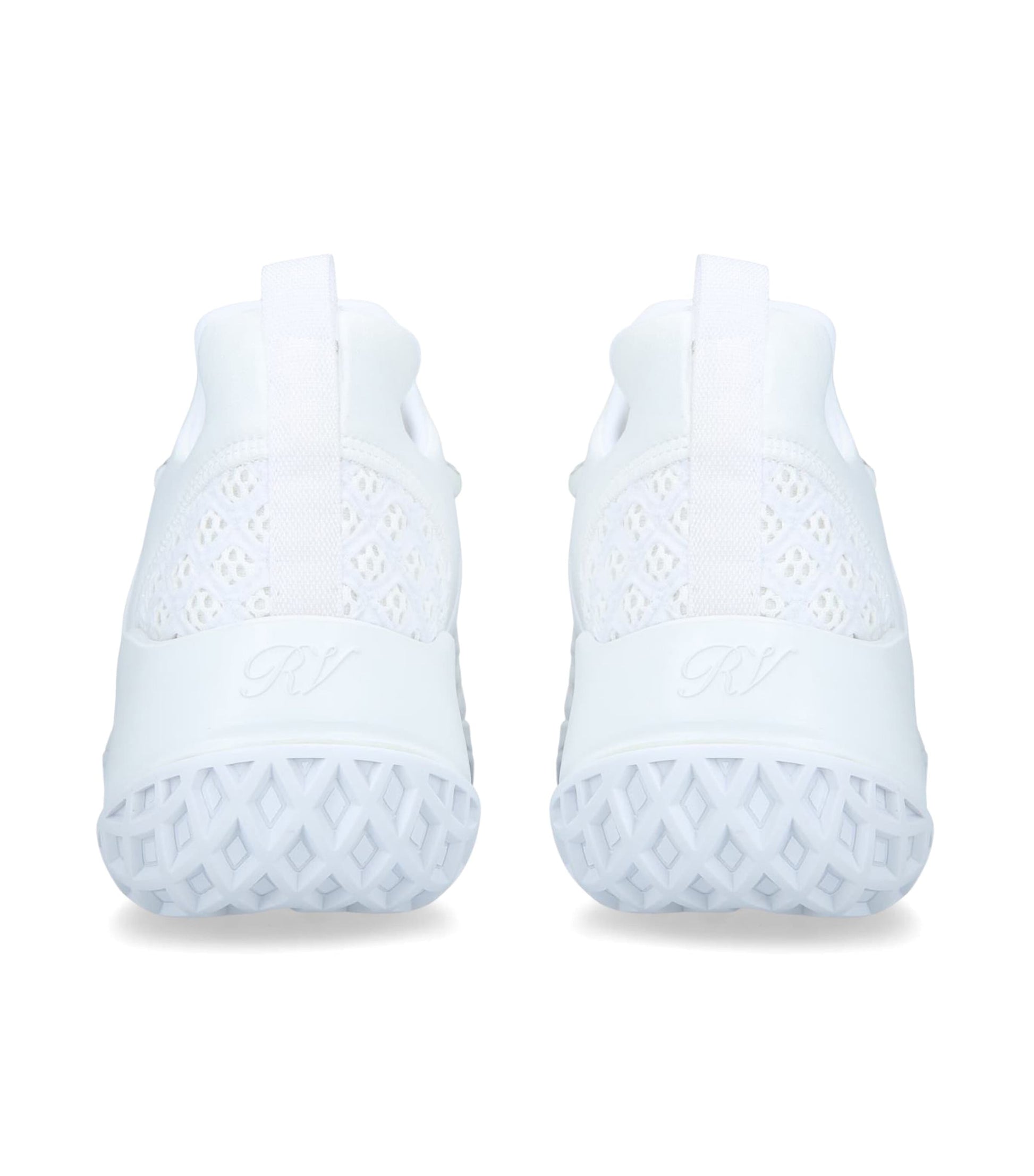 Roger Vivier White Viv' Run Strass Buckle Sneakers