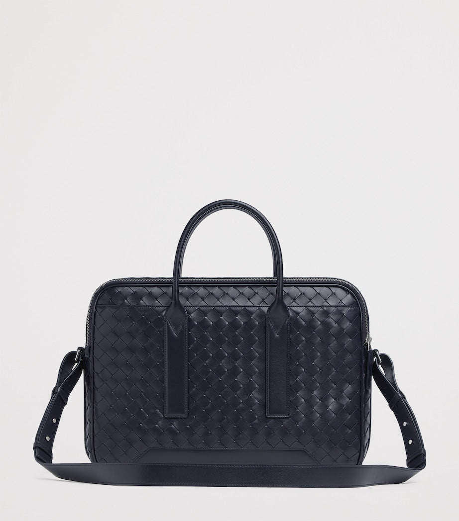 Leather Intrecciato Getaway Briefcase