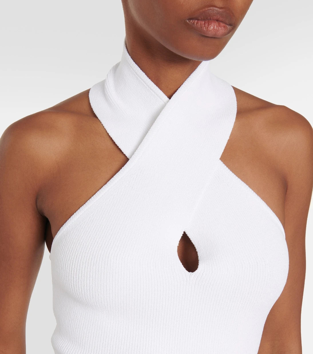 Alaïa - Fitilli örgü halter yaka body