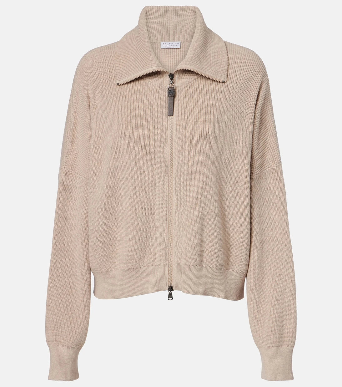 Brunello Cucinelli - Knitted cotton blouson jacket